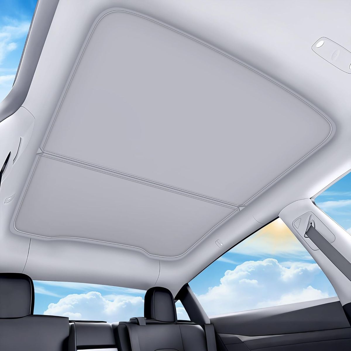 NEW 2026 Upgrade for Tesla New Model Y Juniper 2025 2026 Sunshade Roof [No Sag,Ice-Crystal Cooling Coatings]