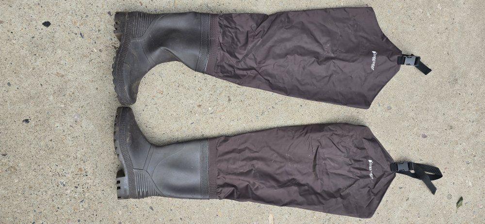 Frogg Toggs Size 7 Amphib Neoprene Stockingfoot Waders Fishing Hunting Hip Boots