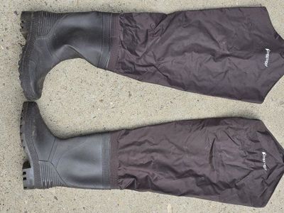 Frogg Toggs Size 7 Amphib Neoprene Stockingfoot Waders Fishing Hunting Hip Boots