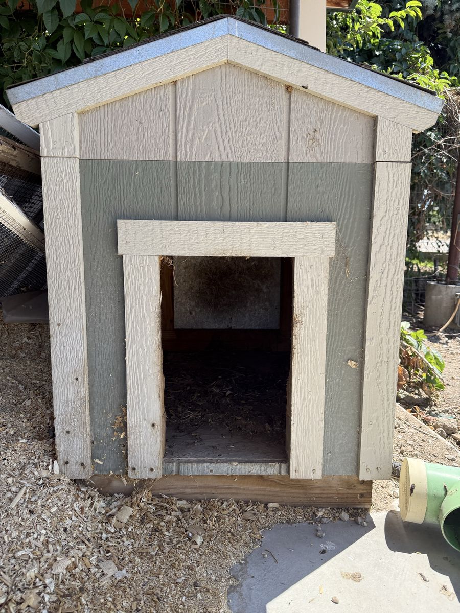 Wooden dog house
