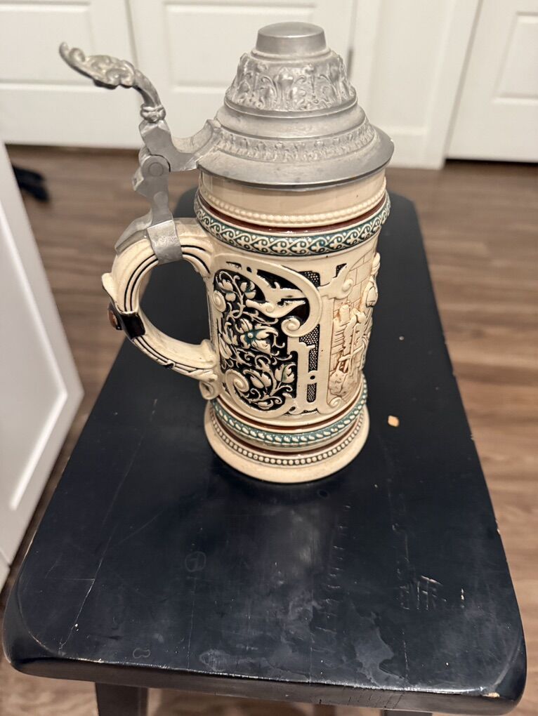 Multi-Panel Relief German Beer Stein