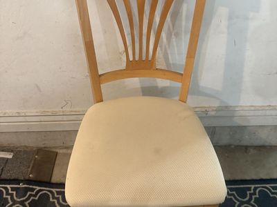 Wooden Dining Chair with Upholstered Seat