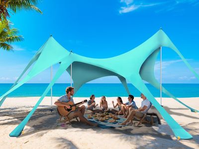 New Beach Tent Sun Shelter Sunshade 20x13FT, UPF50+ Beach Canopy Tent Sun Shade