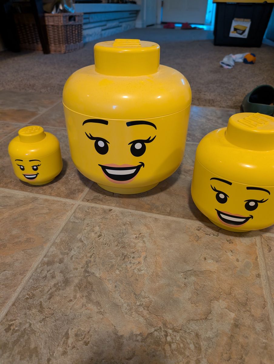 Lego nesting storage heads toy legos