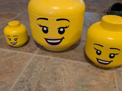 Lego nesting storage heads toy legos
