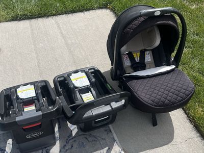 Graco Snugride 35 Elite car seat and 2 bases