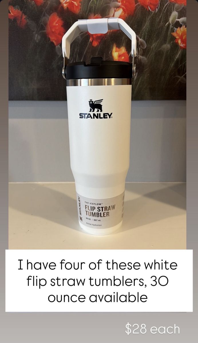 White Stanley Water Bottle 30oz