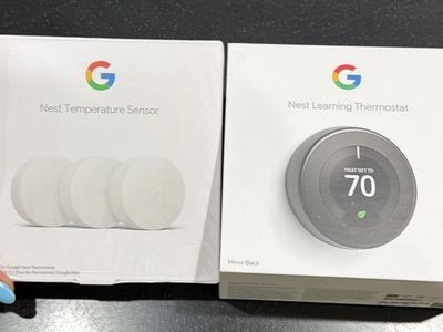 Google Nest Learning Thermostat (Mirror Black) & Temperature Sensor 3-Pack