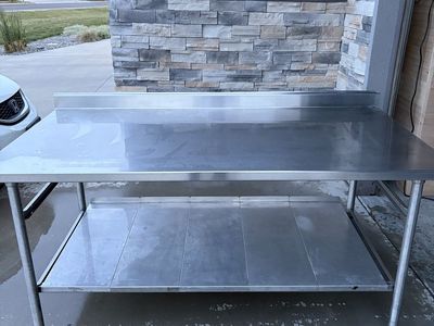Stainless steel table 6’x3’