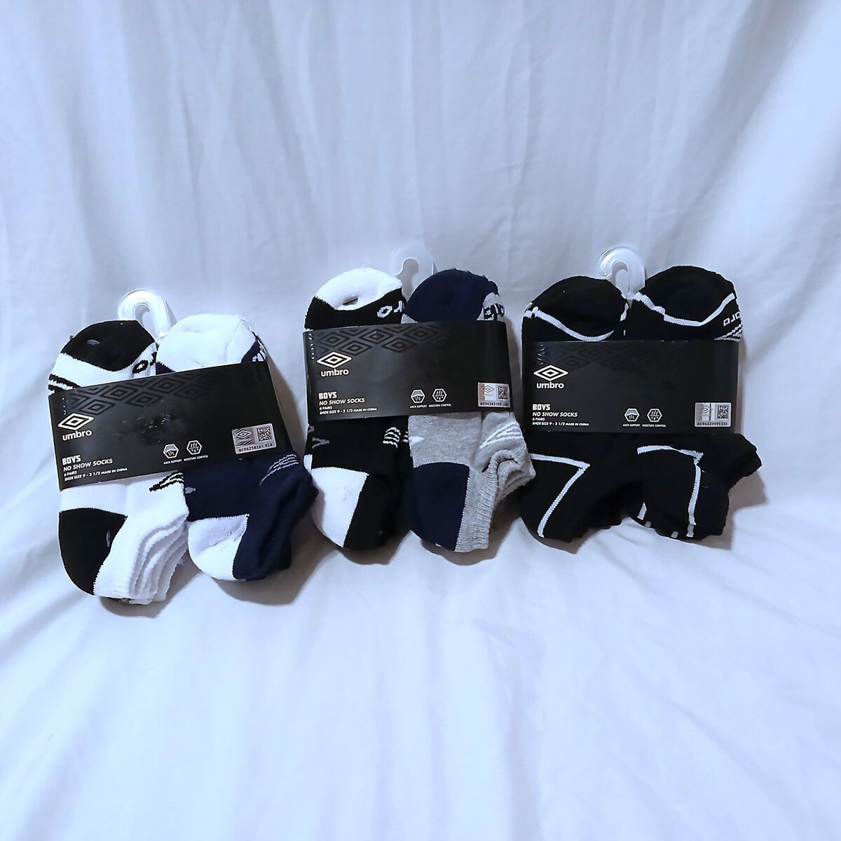 New Boys No Show Socks, Shoe Size 9--2 1/2