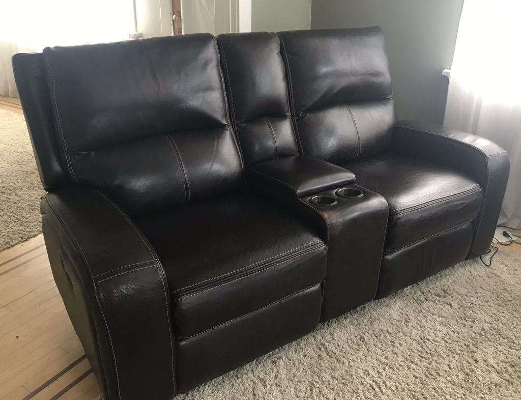 Double Leather Electric Recliner