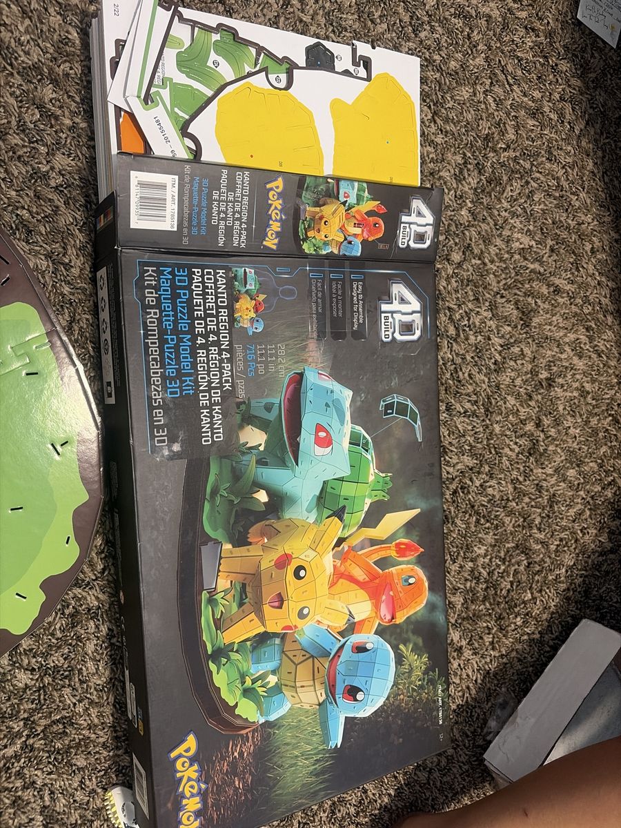 Pokemon 4D Build Kanto Region 4-Pack 3D Puzzle Model Kit 716 Pcs
