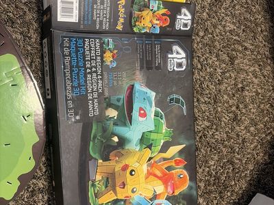 Pokemon 4D Build Kanto Region 4-Pack 3D Puzzle Model Kit 716 Pcs