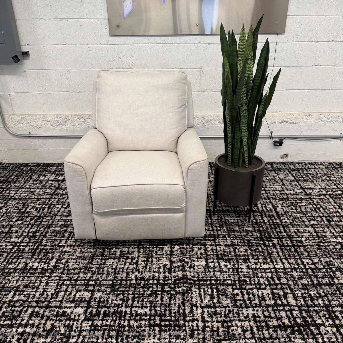 COSTCO PAXLEY FABRIC SWIVEL RECLINER ROCKING CHAIR!!