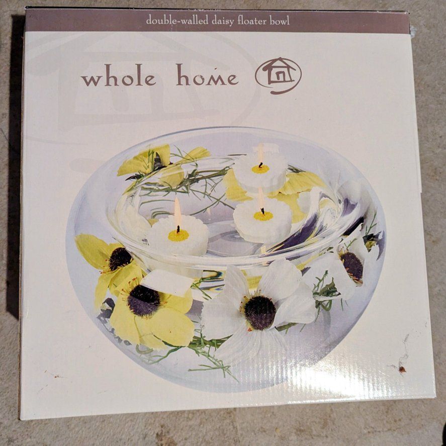 Double wall glass flower - floating candels