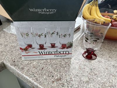 Pfaltzgraff Winterberry water goblets