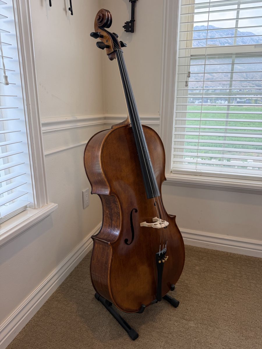 Samuel Shen Full Size 4/4 Cello (2016) with Bow and Stand