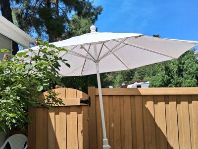 Pottery Barn 9ft.Round White Natural Sunbrella. Get 2 of these white Sunbrella's today! $160 for the set or $90 for one