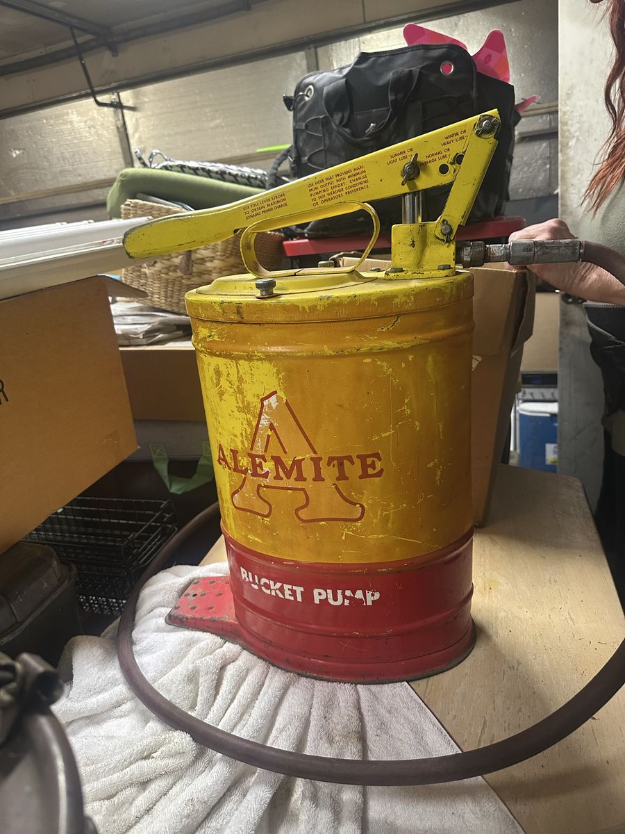 Vintage Alemite Bucket Pump Lubricator Tool