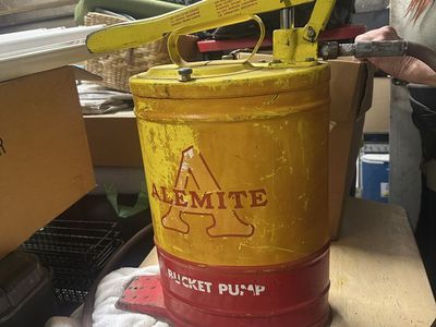 Vintage Alemite Bucket Pump Lubricator Tool