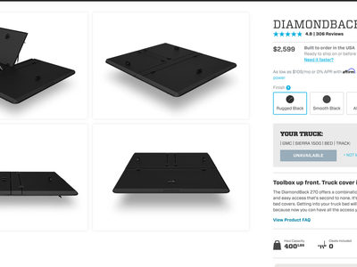 TRUCK BED COVER - DIAMONDBACK 270 SIERRA 1500 6'6