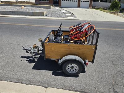 Clay Target Throwers Mounted on Utility Carts with Trailer