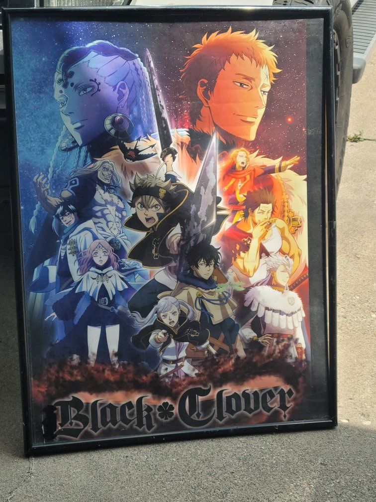 Black Clover Anime Framed Poster Wall Art Decor