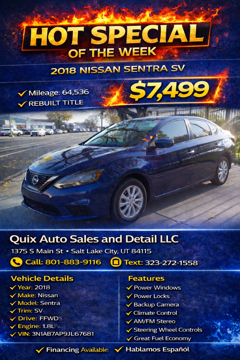 2018 NISSAN SENTRA SV