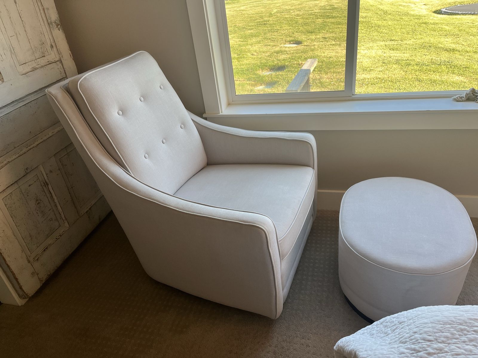 Cream rocking chair
