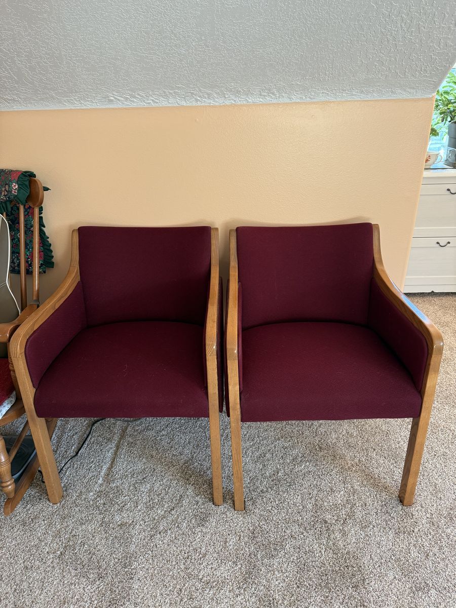 Two Solid Wood Chairs For Sale 