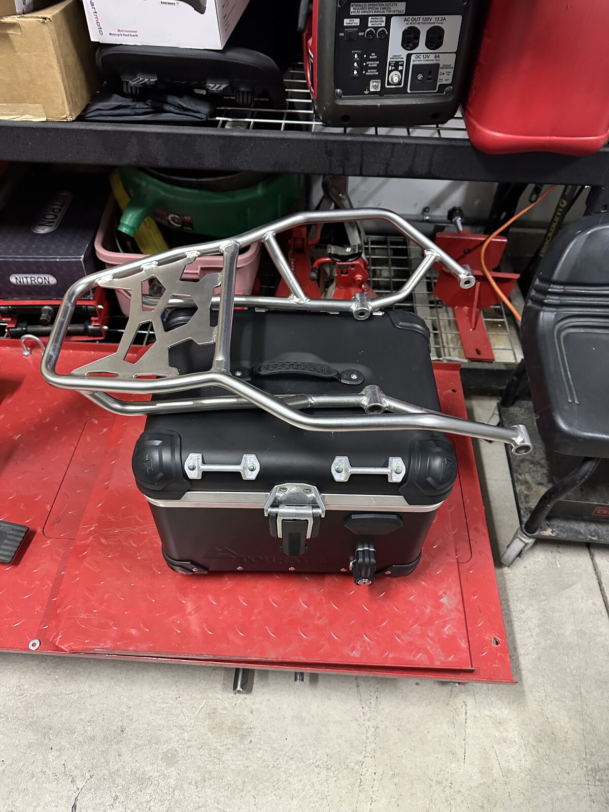 BMW R 1300 GS tail rack and tail box