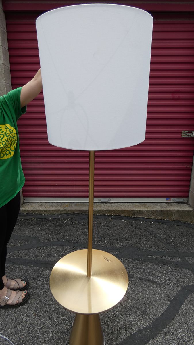 Tall lamp & end table combo