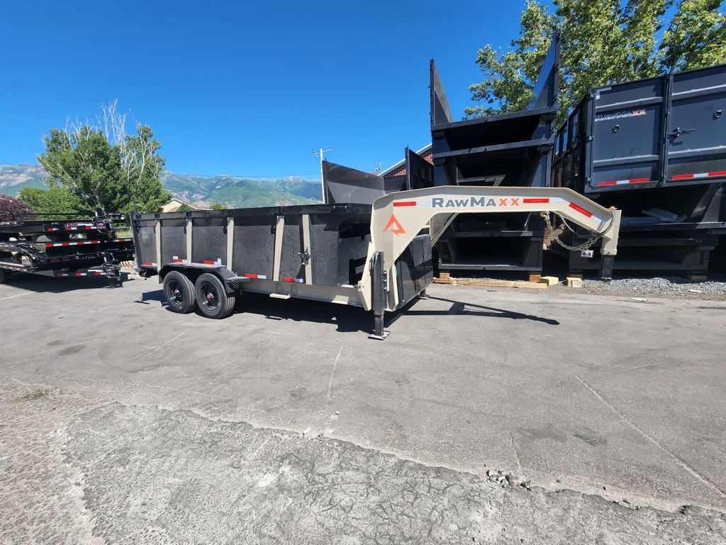 2026 RawMaxx 7X16 Gooseneck LTXT 20K with 44 Side"