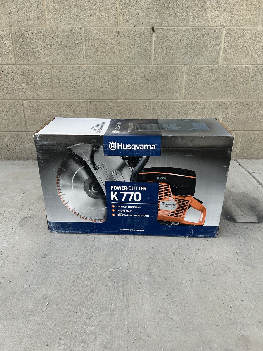 Husqvarna K 770 Power Cutter Gas Cut-Off Concrete Saw - In Box
