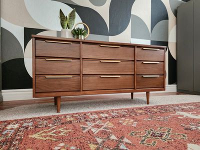 Stunning Walnut Mid Century Modern Dresser