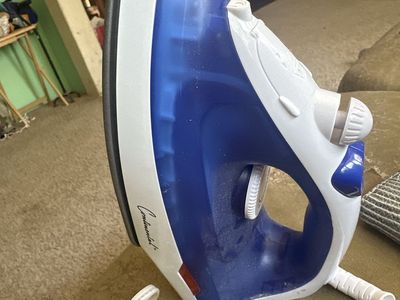 Continental Electric Steam Clothes Iron White and Blue