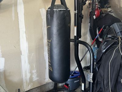 Punching bag w/ stand and speed bag