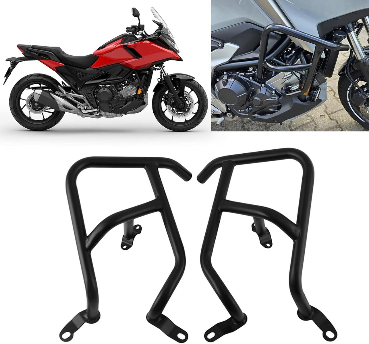 2021-2024 NC750X Anti-Fall Engine Bumper Guard - Matte Black