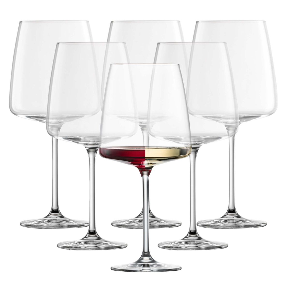 ZWIESEL GLAS Sensa Burgundy Red Wine Glass (Set of 6), Wine Glasses for Red and White Wine, Dishwasher-Safe Tritan Crystal Glass