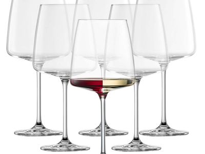 ZWIESEL GLAS Sensa Burgundy Red Wine Glass (Set of 6), Wine Glasses for Red and White Wine, Dishwasher-Safe Tritan Crystal Glass