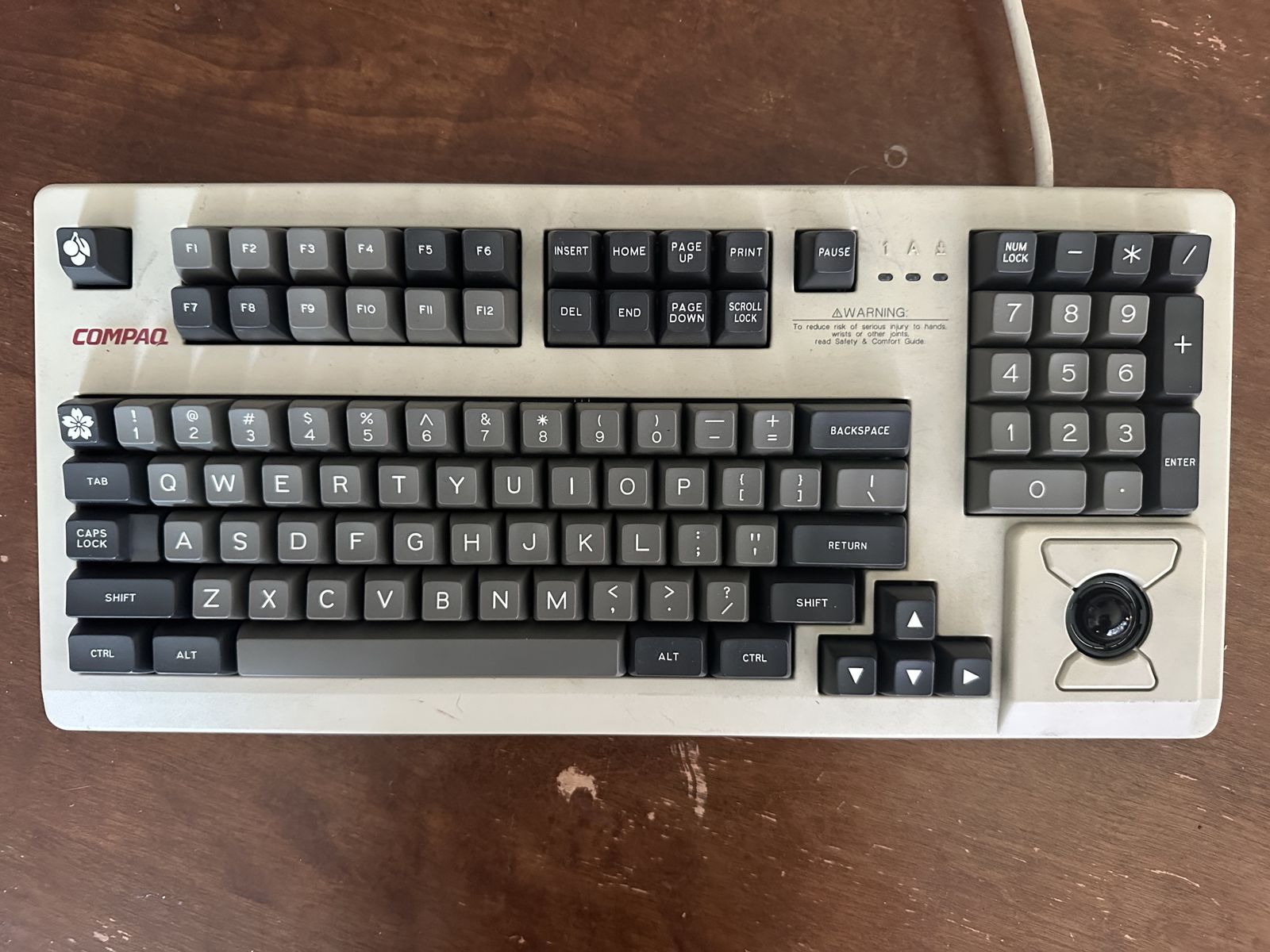 Vintage cherry mx brown keyboard w custom keycaps.