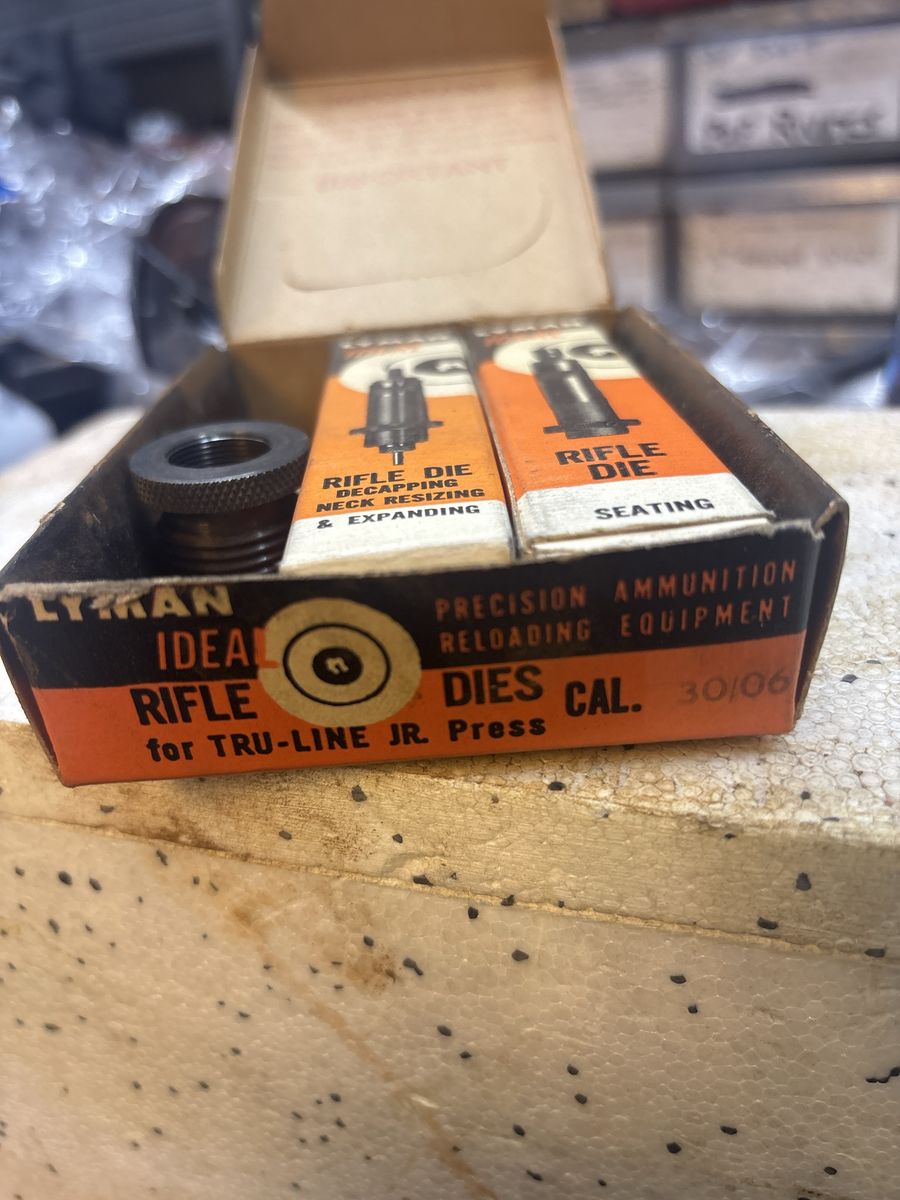 Vintage Lyman Ideal Rifle Dies 30-06 Caliber for Tru-Line Jr. Press with Boxes