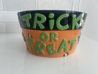 2 Halloween Ceramic Bowls
