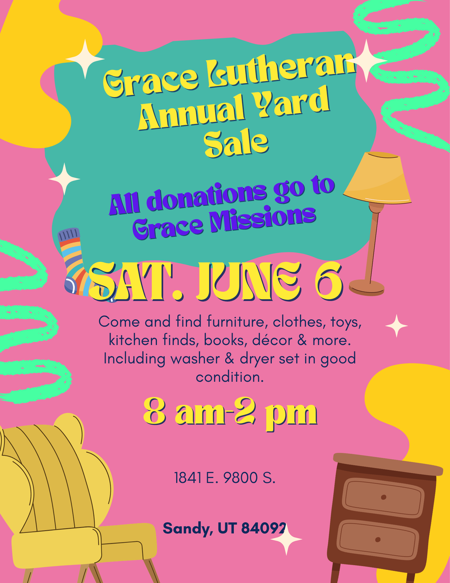 Grace Lutheran Church & School Annual Yard Sale