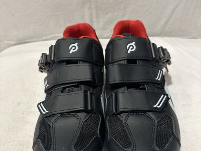 Peloton men’s size 8 or EU 41 black cycling shoes with delta clips