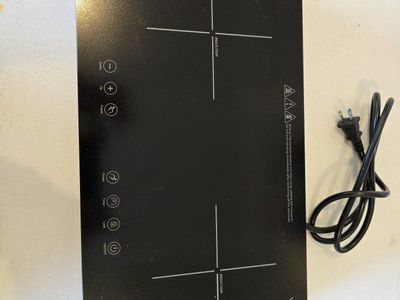VOLTCUISINE Dual Induction Hob Cooktop - Portable Black Double Burner
