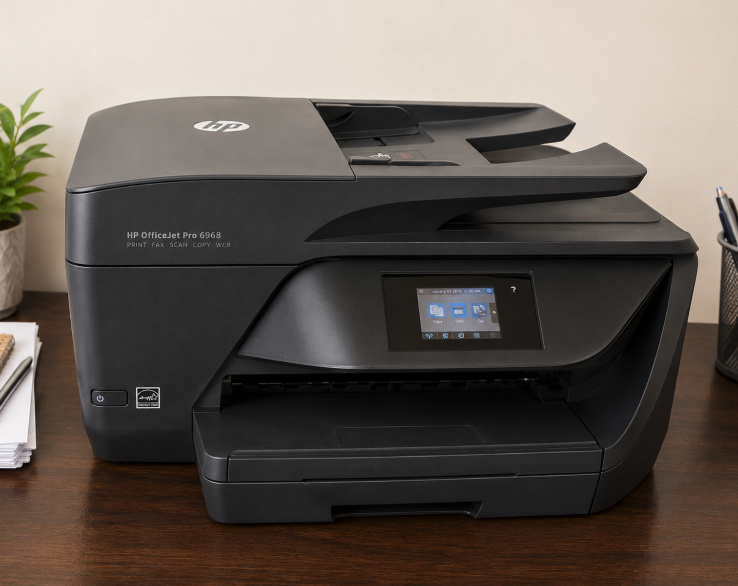 HP OfficeJet Pro 6968 Wireless All-in-One Printer | Print Scan Copy Fax | WiFi Office Printer