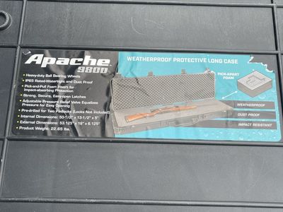 Apache 9800 Weatherproof Protective Long Case - 53" Hardshell w/ Foam & Wheels