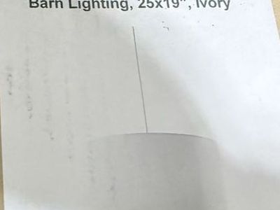 Pottery Barn Haven Drum Pendant Lighting, 25x19", Ivory - New