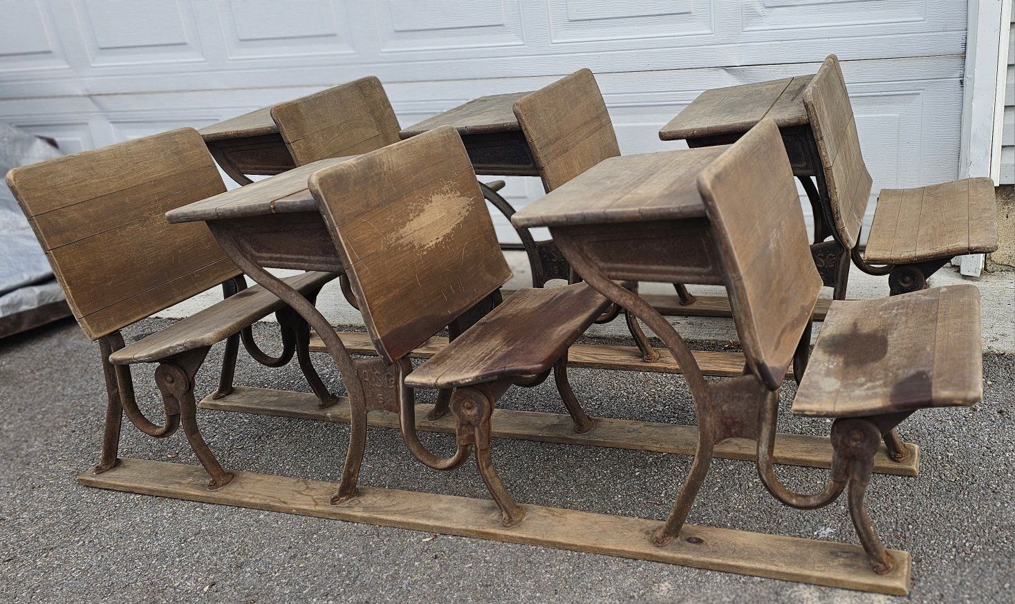 Antique American Seating School Desks - Early 1900